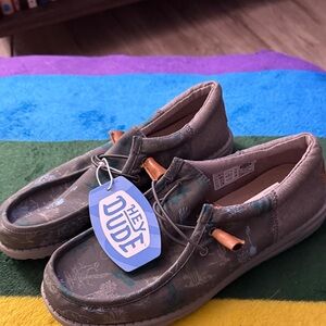 Hey Dude Olive Slip-On Shoes